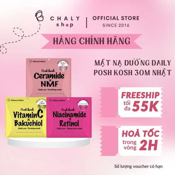 Mặt nạ dưỡng da Posh Kosh 30 miếng
