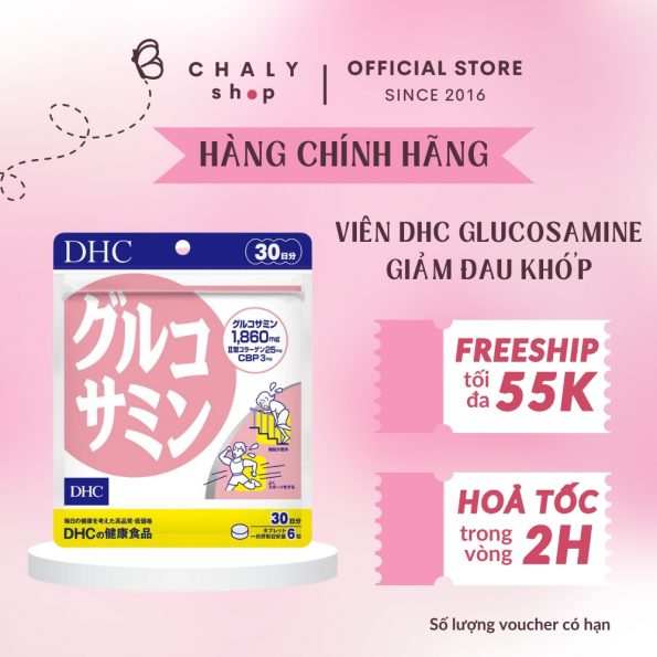 Viên uống bổ khớp Glucosamine DHC 180 viên 30 ngày